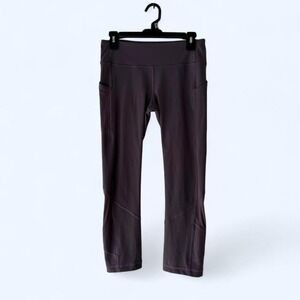 Lululemon Align Cropped Leggings Deep Plum Athleisure‎ Workout Yoga Size 6